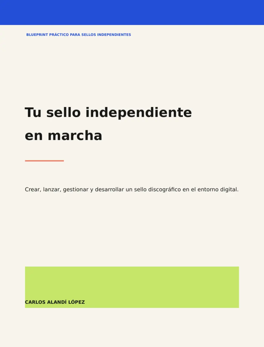 Cover of the independent label manual